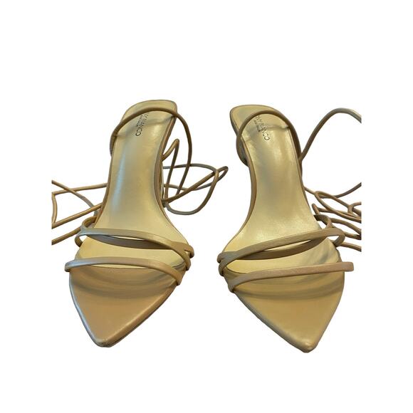 Tony Bianco Mavis Heels Sandal Leather Strappy Pointed Toe Caramel Venice Size 8 - Picture 7 of 15